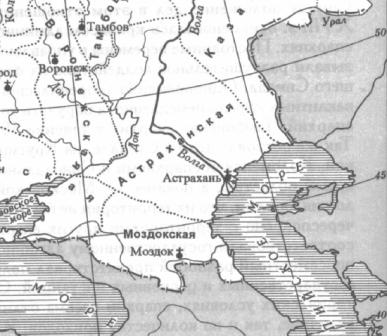 Карта Моздокского викариатсва